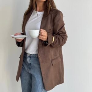 Blazer Tyler de gamuza