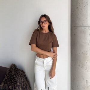 Remera básica chocolate