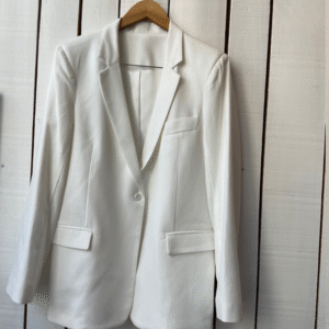 Blazer de lino blanco