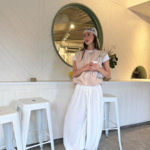 Pantalón muselina blanco